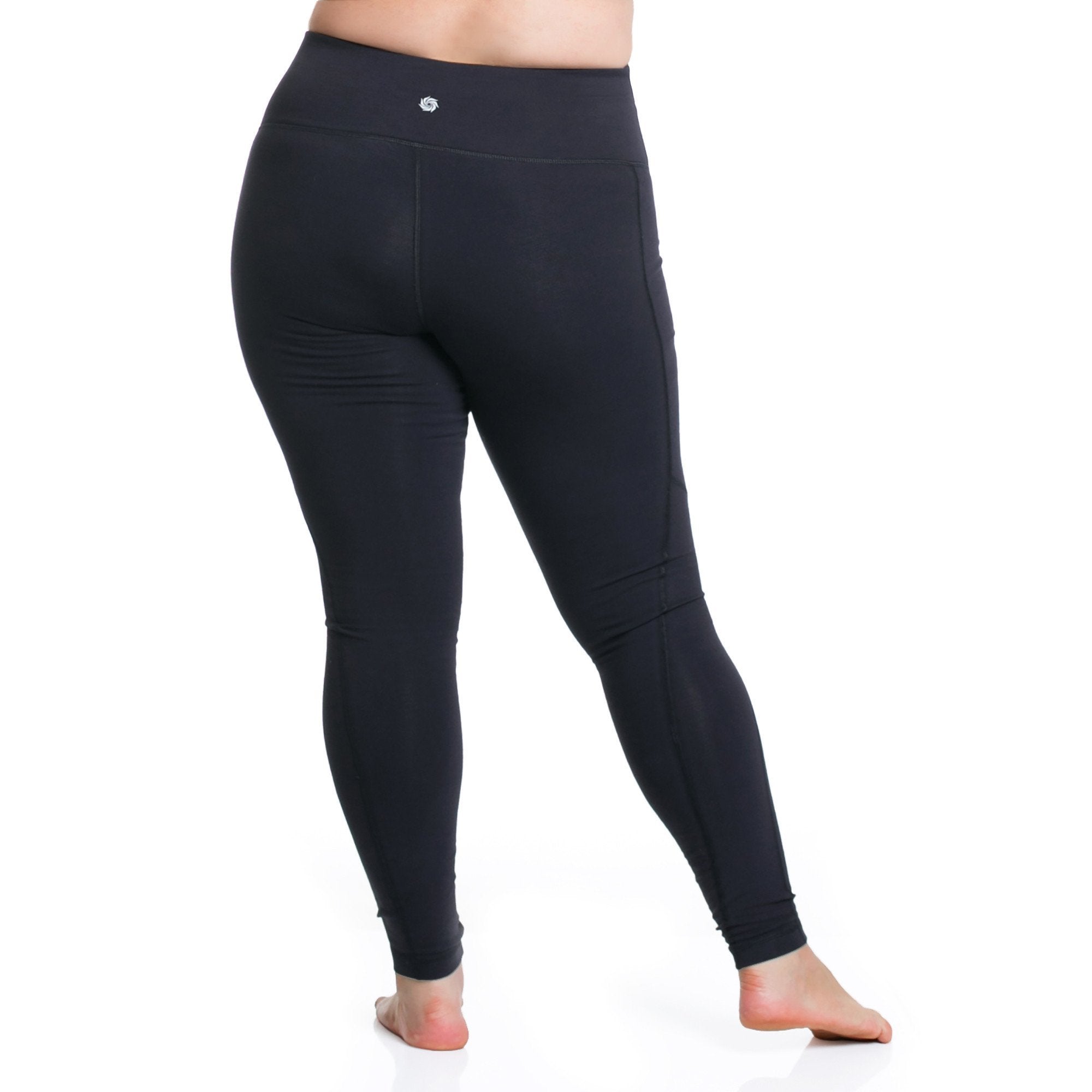 Curve Basix Compression Legging - Rainbeau Curves, 14/16 / Black, activewear, athleisure, fitness, workout, gym, performance, womens, ladies, plus size, curvy, full figured, spandex, cotton, polyester - 3